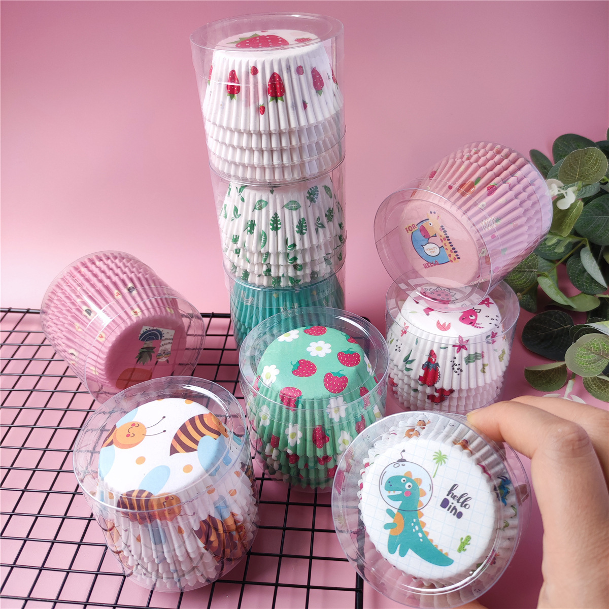 100 snow fairy paper trays sealed boxes with glutinous rice cakes mooncake packaging base trays private bakery cake cups