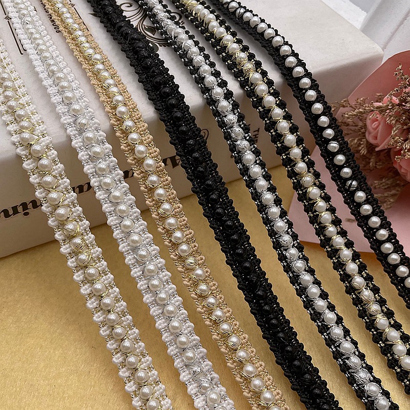 Non -Popped Pearl Ribbon 1cm Pearl Bilateral Barcode Barcode Style…