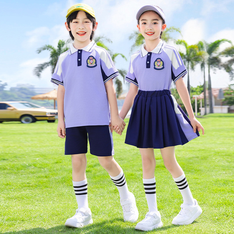 小学生校服春秋款幼儿园运动服三件套园服儿童班服套装紫色冲锋衣|undefined