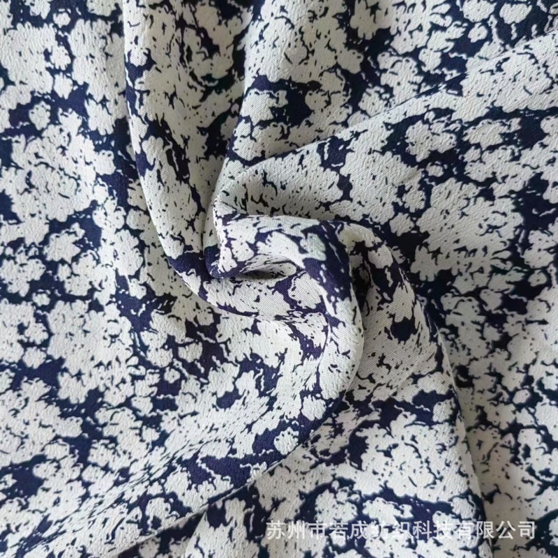 120D30S富丽绉 人丝人棉绉 水印花 时装面料 各种规格富丽绉