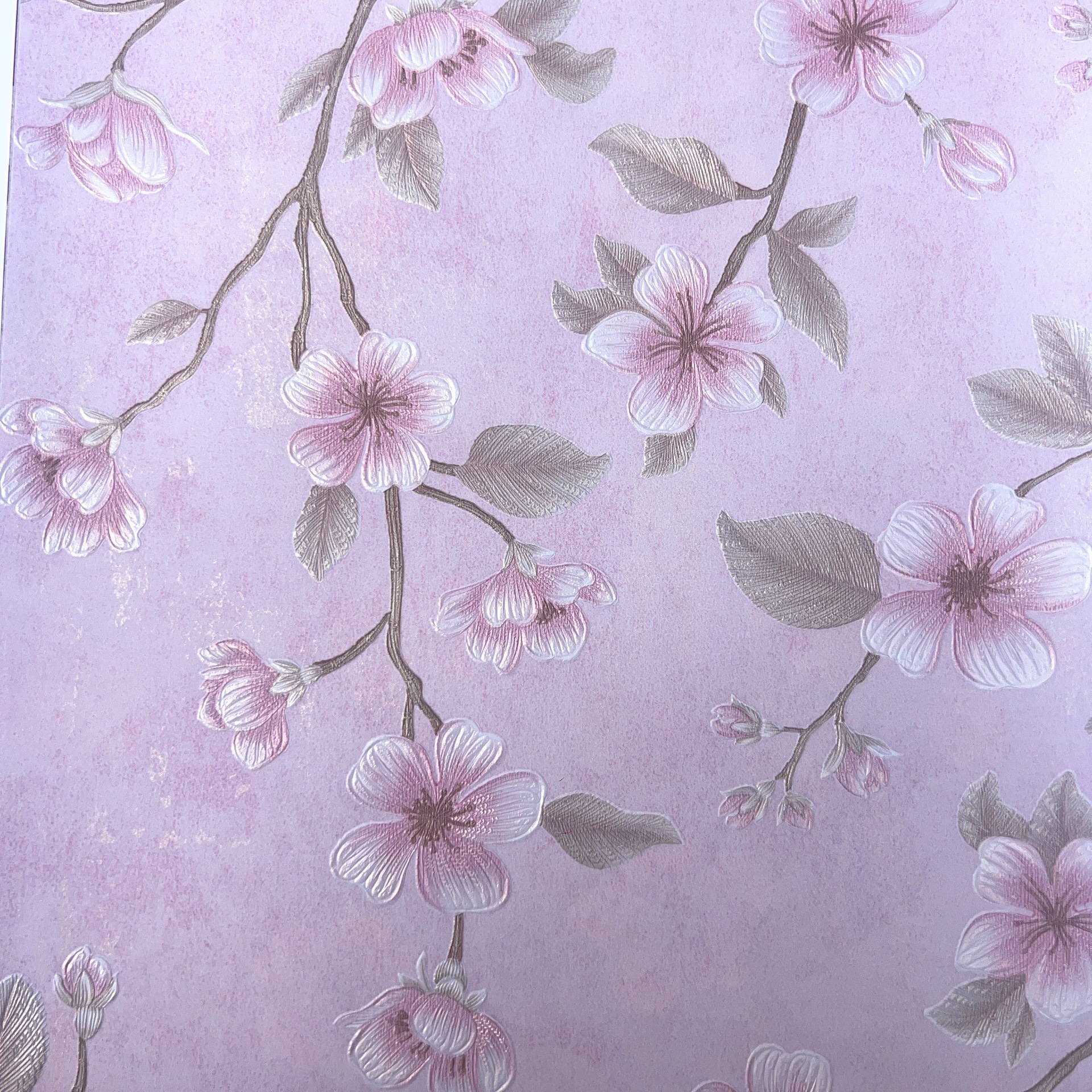 Pamela de alta calidad de la serie de impresión de bordes de melocotón de papel de embalaje de flores nuevos estampados en relieve de papel de arte de papel de embalaje de flores