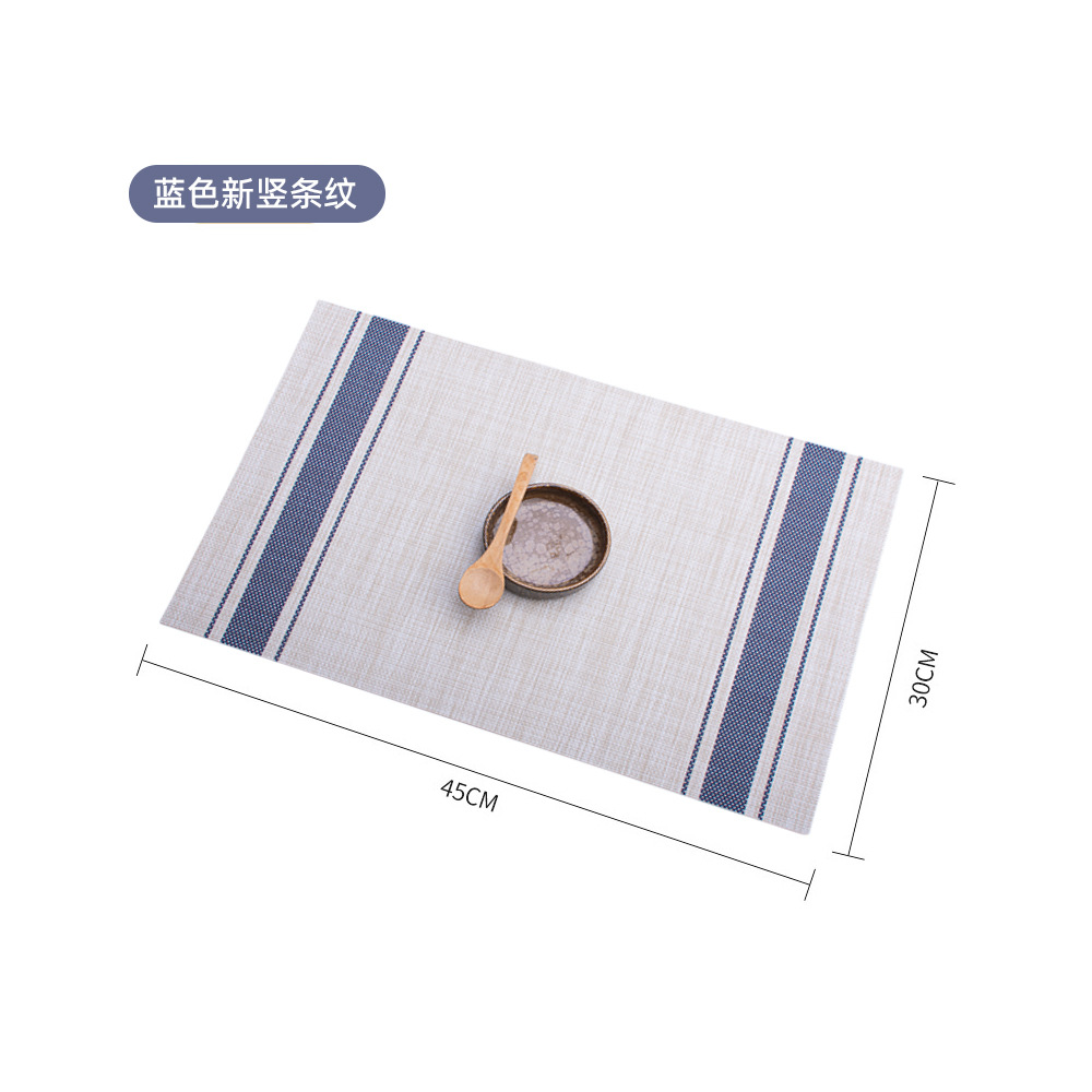 Ningxin transfronterizo Teslin protección del medio ambiente mantel de PVC 30*45 aislamiento térmico antideslizante estera de mesa de montaña corredor de mesa Western placemat