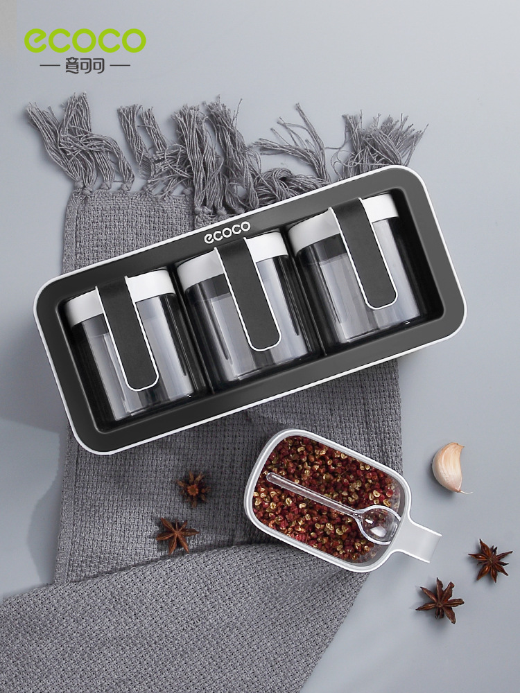 調料盒廚房用品一體多格收納鹽味精瓶鹽罐罐子家用調味罐組合套裝
