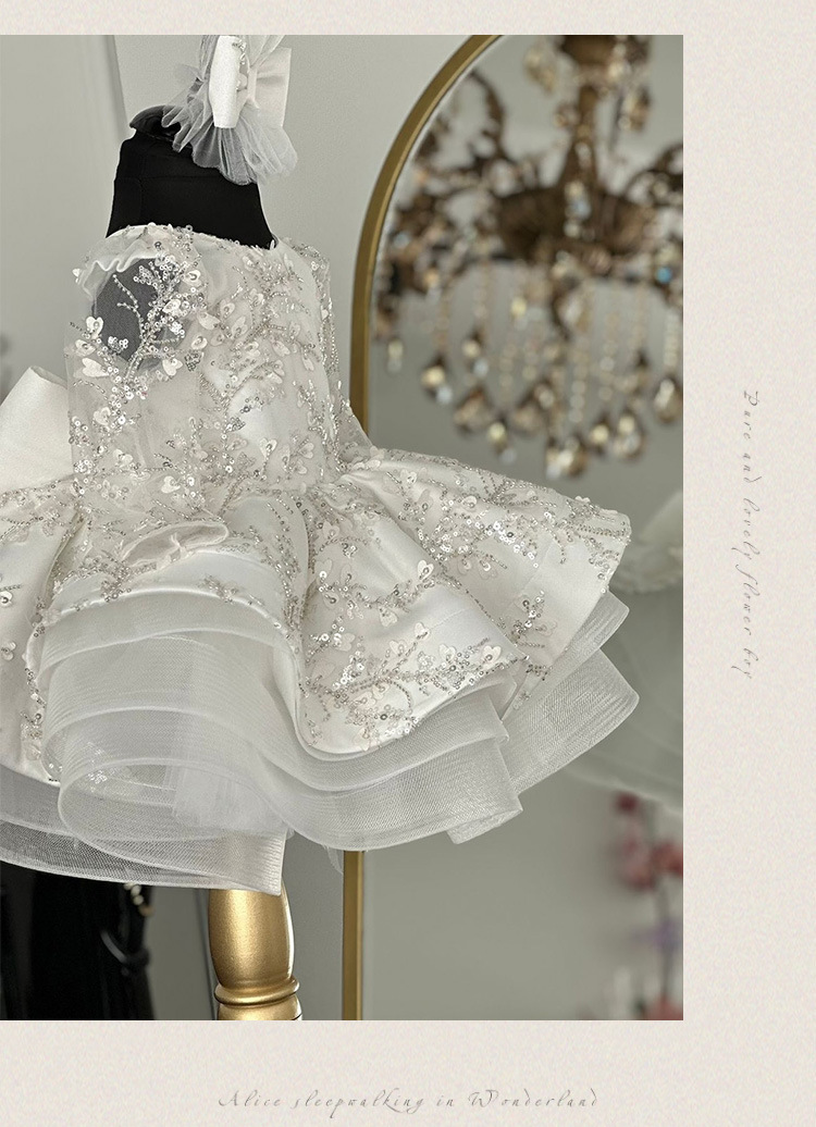Mädchen Prinzessinnenkleid Tüll Mit Blumen Für Besondere Anlässe_voghion.com