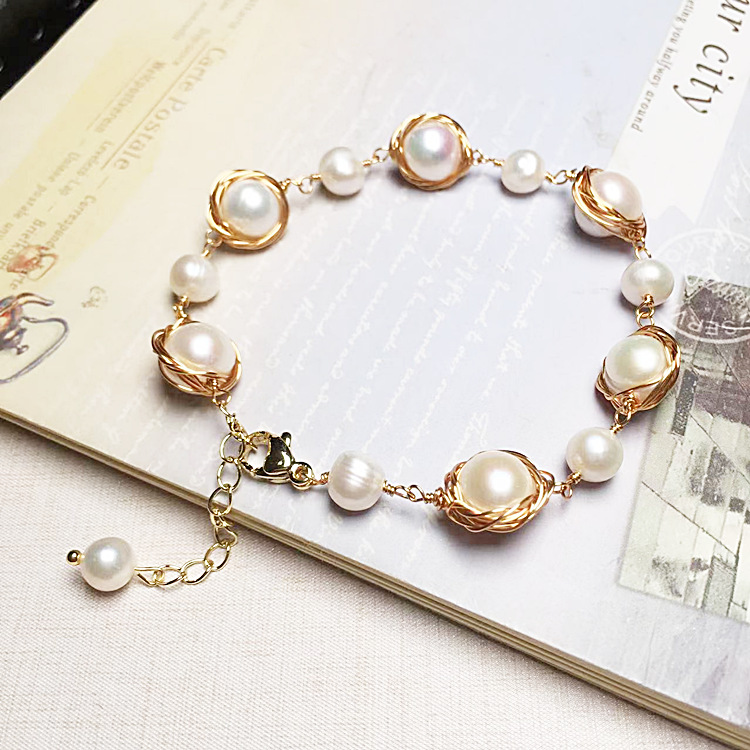 Fashion Round Freshwater Pearl Bracelets 1 Piece display picture 1