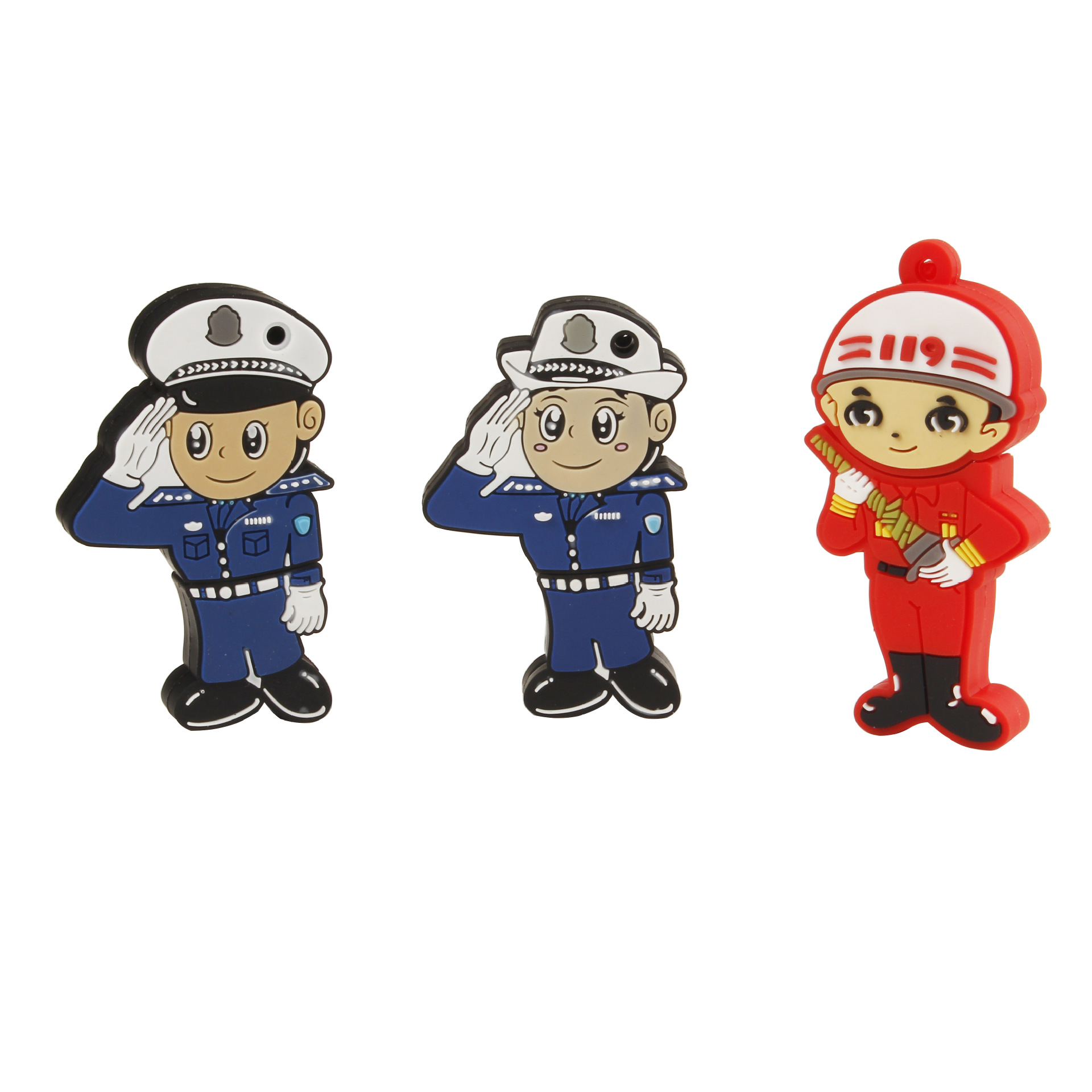 u盘批发64g高速3.0卡通灭火器128g钥匙扣消防U盘32G可爱礼品挂件