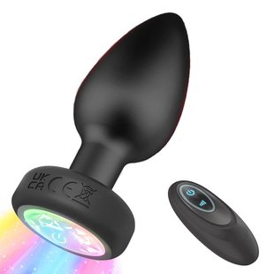 Cross-Border Remote Control Led Anal Plug Silicone Prostate Massager  for Men and Women