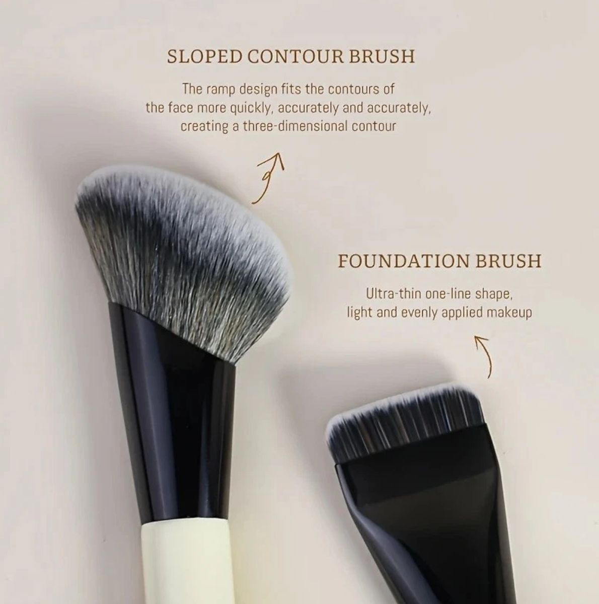 Professioneller Doppelseitiger Make-up Pinsel Für Foundation_voghion.com