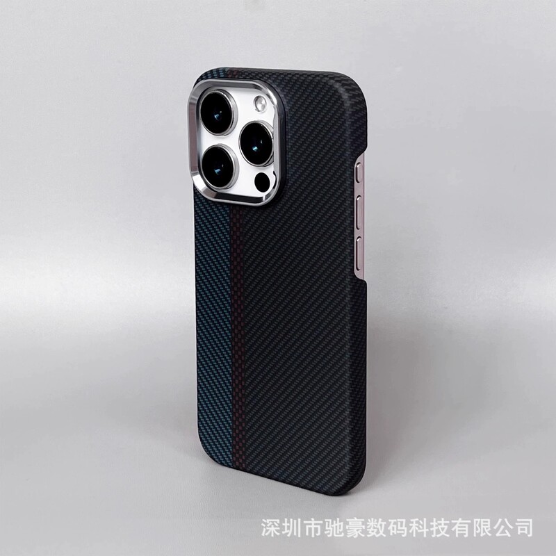 iPhone16promax 磁気電話ケース Apple 15 つや消しスキンフィールメタルレンズ PC に適したケブラー|undefined