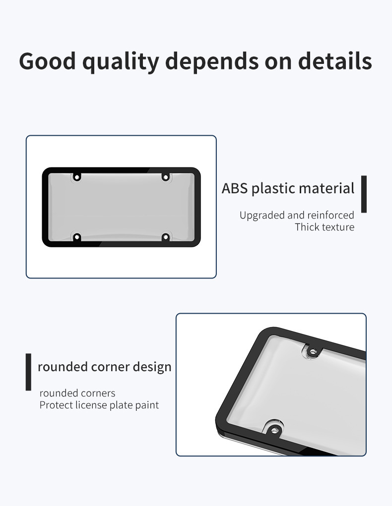 American-Style License Plate Cover, Car License Plate Frame, License Plate Holder, Cross-Border License Plate Cover, Plastic