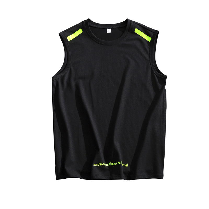 Summer cotton T-shirt sleevless