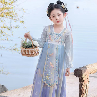 Chinese Style Girls' Hanfu Elegant and Fairy Hanfu Girls' Skirt Little Girl's Antique Tang Suit Children's Ancient Costume