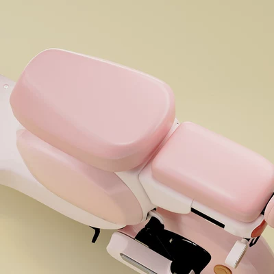 Electric car cushion: Electric Vehicle Three-Piece Set Decorative Accessories - new-national-standard-front-seat-rear-seat-fresh-pink-m-size