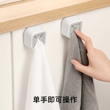 1504 免打孔卫浴收纳挂钩厨房抹布塞洗碗布收纳架悬挂式毛巾架