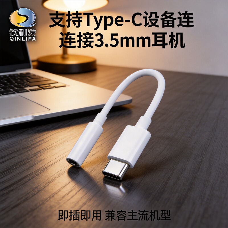 Type-C Adapter Is Suitable for Apple, Samsung, Huawei, Xiaomi, Mini Portable Devices, with No Noise during Calls and Music Listening, and Supports In-Line Control
