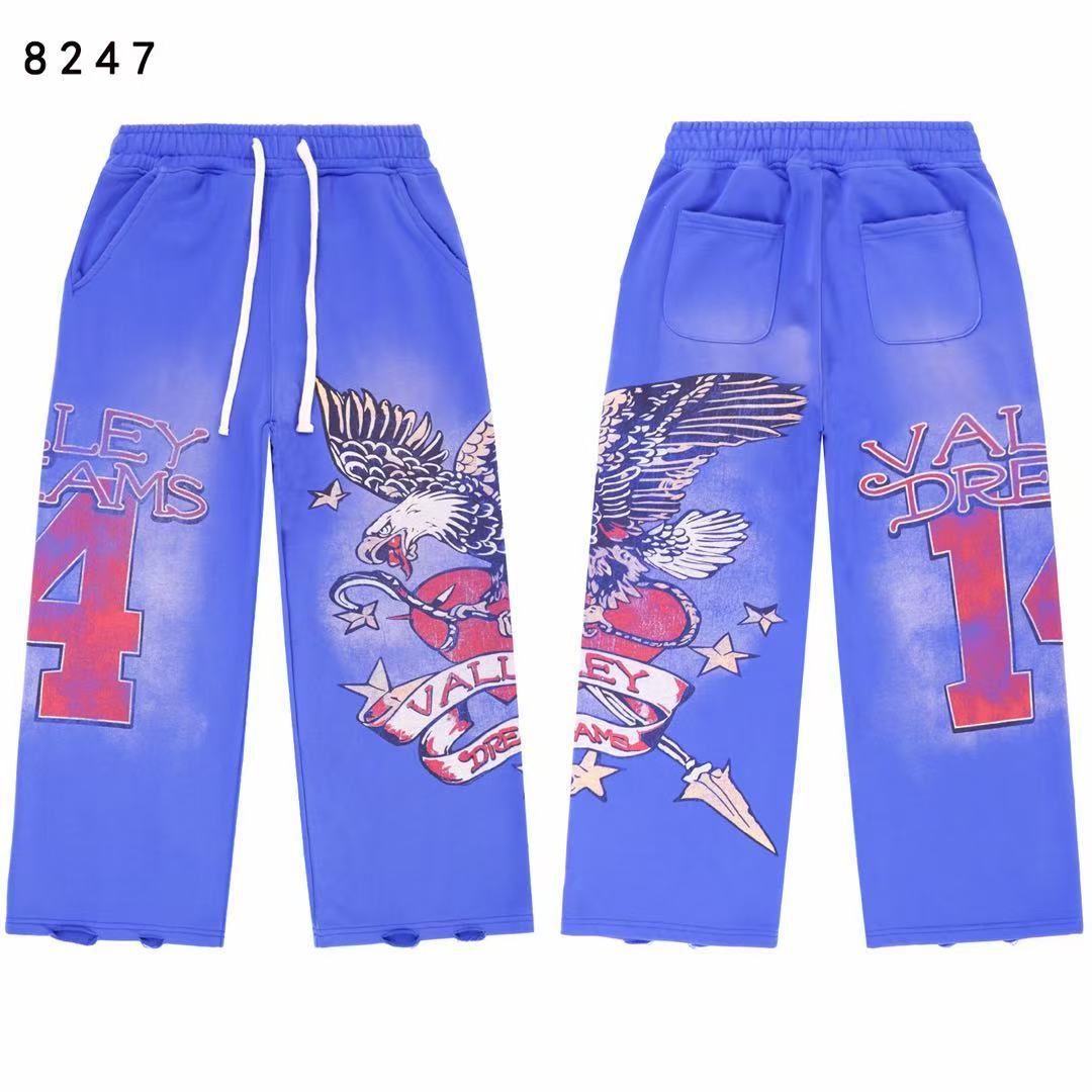 Vale Forever Valley Dreams Sweatpants Eagle Graphic Washed Blue