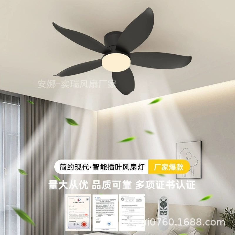 Запатентованная новая модель вентиляторной люстры 2025 года, простой дизайн для ресторанов и офисов, вентилятор-люстра, светодиодный компактный вентилятор-светильник.