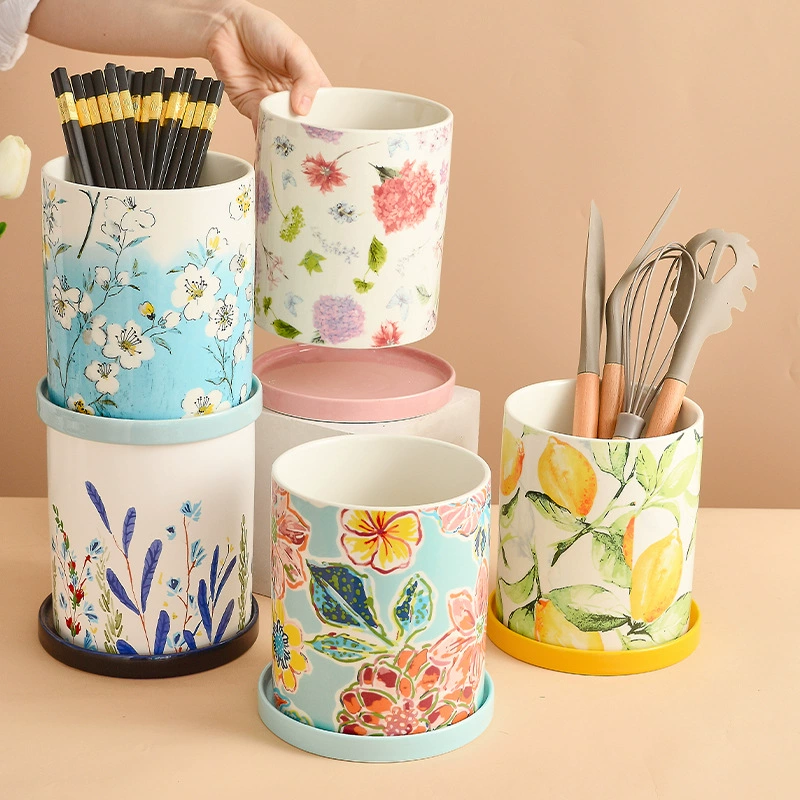 Небольшой Размер бытовой керамический держатель для палочек кухонные палочки для еды клетка для хранения палочек коробка для слива стойка для сушки плесени палочки для еды коробка для хранения ножей и вилок