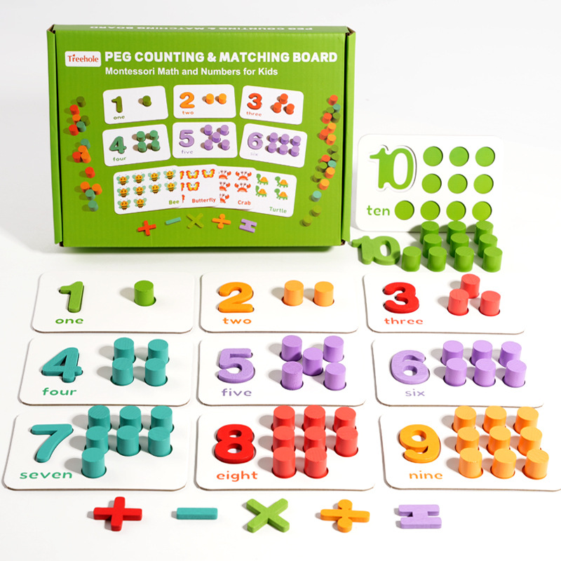 Cuenta de madera para la educación temprana rompecabezas matemáticas ilustración ayuda didáctica preescolar adición y sustracción juego de operación