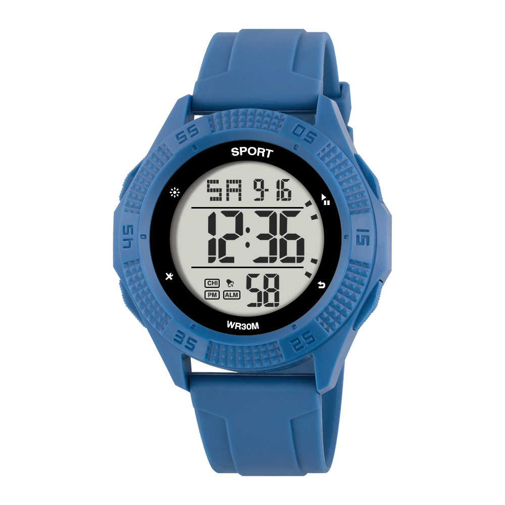 Tendencia hombre al aire libre nocturna relojes electrónicos multifuncionales estudiantes de secundaria alarma relojes electrónicos deportivos