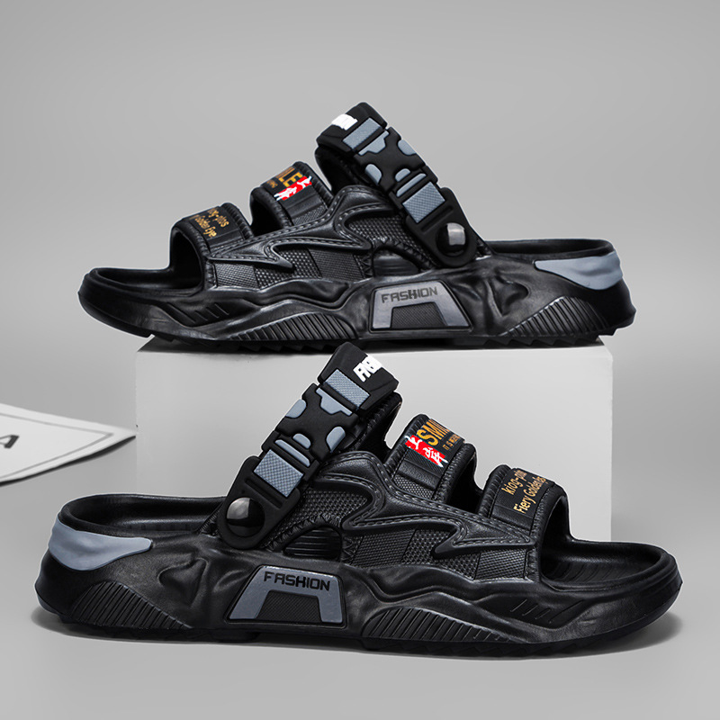 Pantuflas, ropa exterior de verano para hombres, sandalias deportivas y de ocio de plataforma de alta gama, sandalias de playa de doble uso para hombres