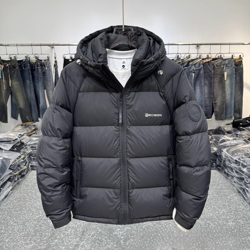 Men's Winter down Jacket Warm New Hooded Youthful Trendy Large Size Puffer Coat Cold-Proof Outerwear Trendy Men