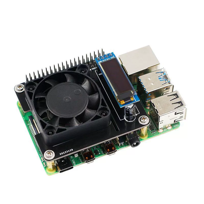 Мониторинг в реальном времени для Raspberry Pi, умный персональный домохозяйственный 4-го поколения 3B+, корпус с вентилятором, управление температурой, RGB, расширение