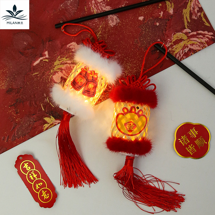 Linternas de bambú tejidas de China, flores de Año Nuevo, bolsas de incienso, flores de Año Nuevo, decoración, colgantes de Año Nuevo, joyas colgantes en maceta image 3
