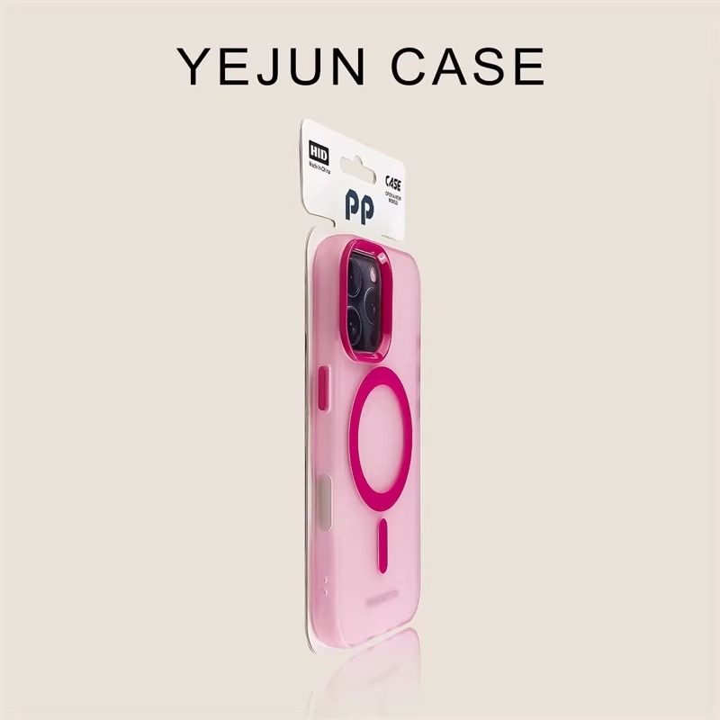 Suitable for Apple 17 Mobile Phone Case Rose Red Candy Color Iphone17Promax Frosted Magnetic Suction 16Pro New Model