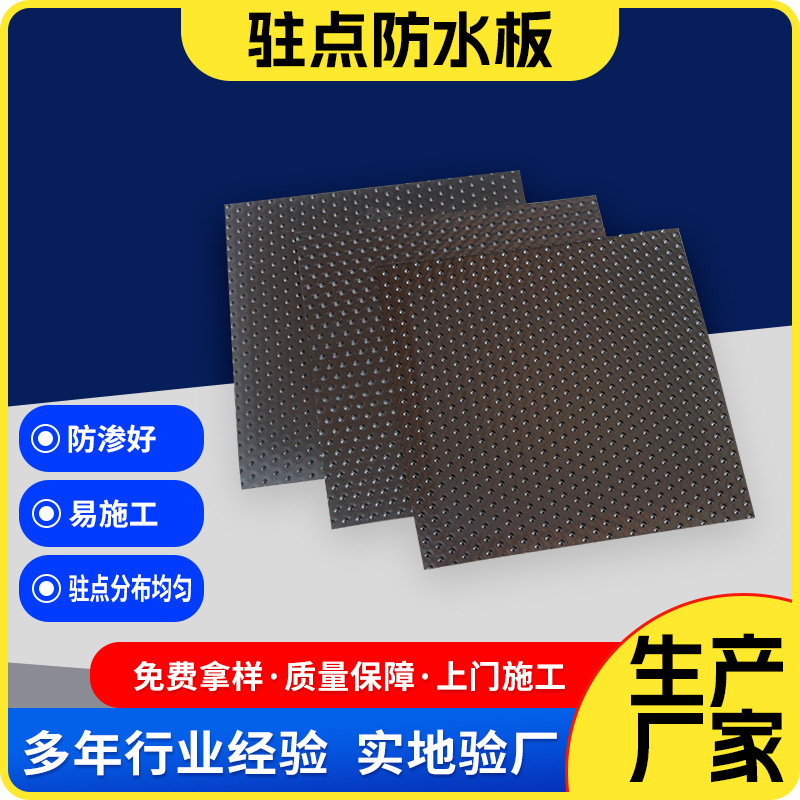 土工膜工程柱点防水板PE防渗膜鱼池水利建设隧道防水板柱点土工膜