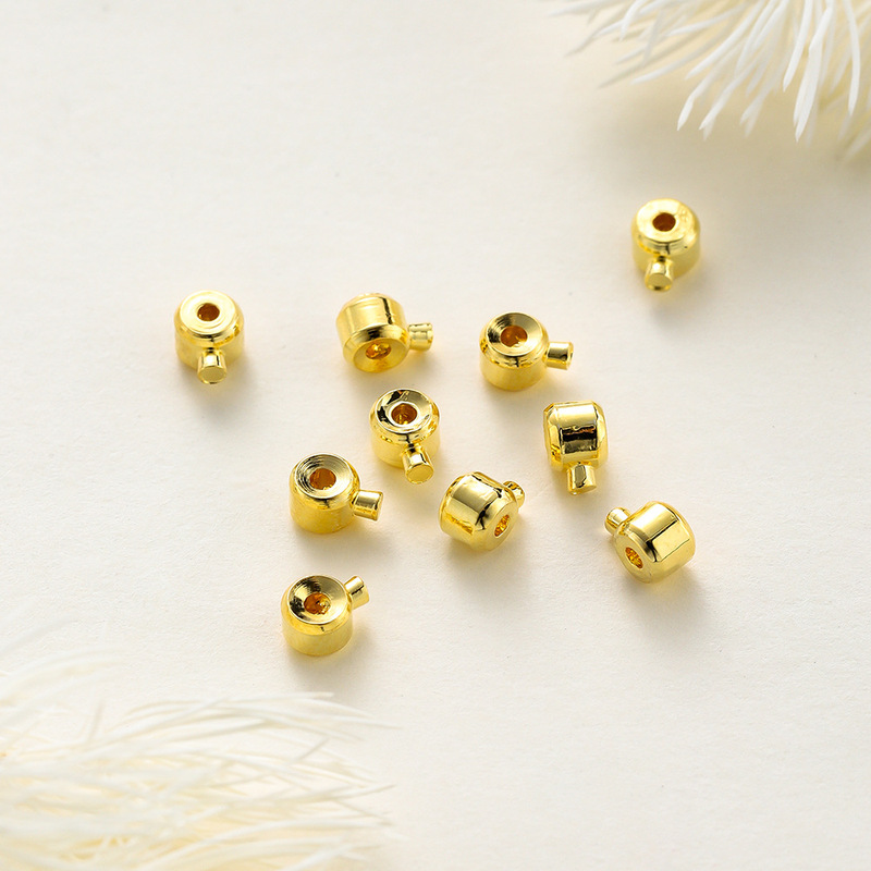 14K/18K real gold bag gold flat closing buckle pure copper color retaining bracelet positioning buckle buckle snap buckle clip DIY closing 14K/18K real gold bag gold flat closing buckle pure copper color retaining bracelet positioning buckle buckle snap buckle clip DIY closing