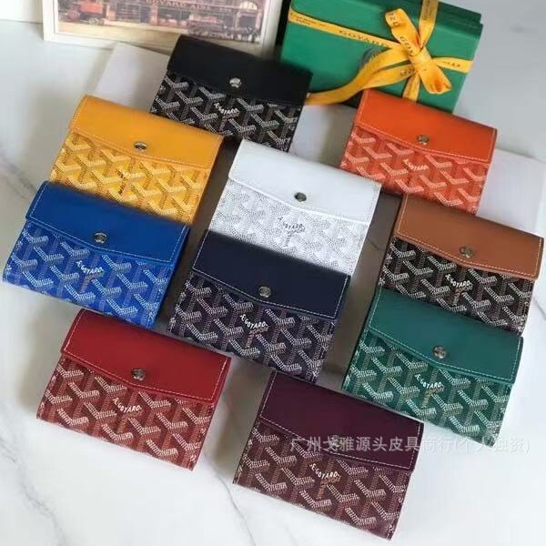 Cross-Border Goyard Goya Short Wallet European Purchasing 25 New Logo Pattern 70% off Stacked Flip Small Wallet