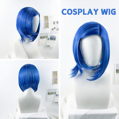 ユウユウ・イン・ア・ウェイズ ショートヘア ブルーブルー 悲しいキャラクター ウィッグ cos ウィッグ ショートヘア