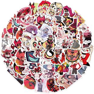 50 Inferno Inn Stickers Guitar Computer Luggage Mobile Phone Stickers Hazbin Hotel sticker