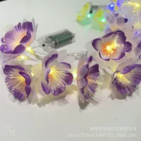 Светодиодная оптоволоконная Цветочная светящаяся световая гирлянда мигающие огни Рождественские праздники макет украшения Чистый красный свет атмосфера световая гирлянда цвет световая гирлянда