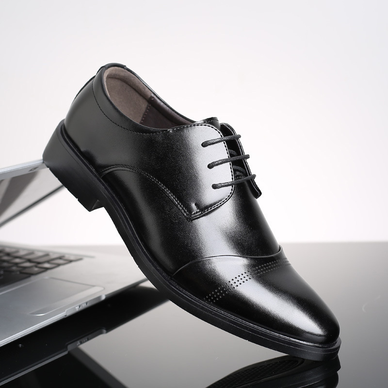 Wenzhou Leather Shoes Men's Large Size Business Formal Wear Extra Large Size Men's Shoes Trendy Fashion Soft Leather Soft Sole Men's Single Shoes