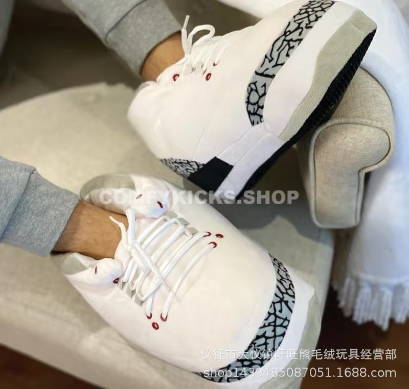 Tiktok mismo estilo parodia zapatos de grasa Coco pareja Zapatillas de algodón volver al futuro casa piso Kang hebilla 1 zapatos de algodón