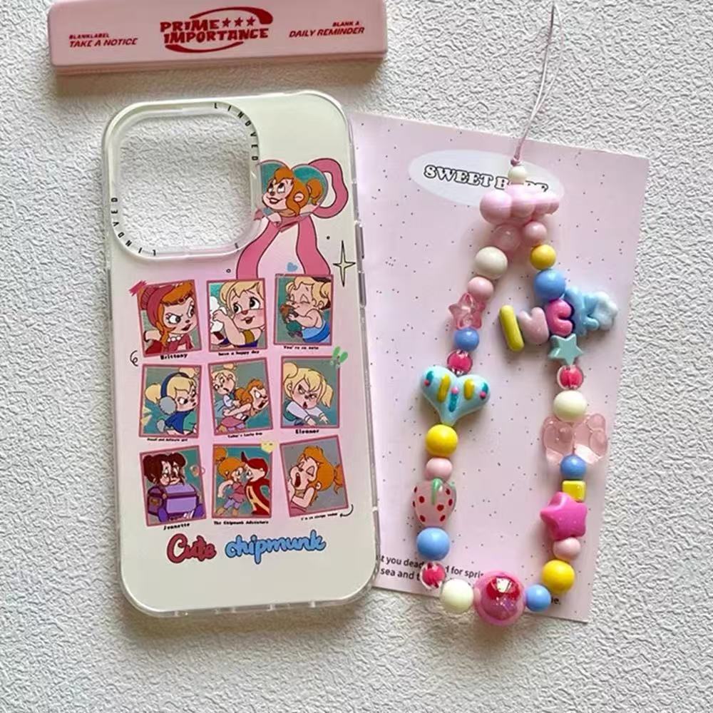 Pink Cartoon Nine Palace Girl Funda para iPhone 16ProMax 14 Apple 15 Cadena 13 Nuevo