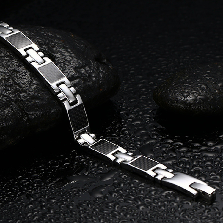 Street Occasion 304 Stainless Steel Material Geometric Pattern Original Design Geometric 304 Stainless Steel Polishing Men's Bracelets Men's Chain Bracelets