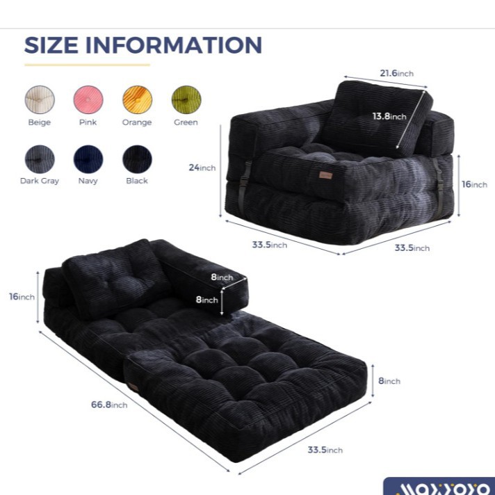 Amazon vacío compresión sofá 2 en 1 sofá cama plegable sala de estar tatami sofá perezoso