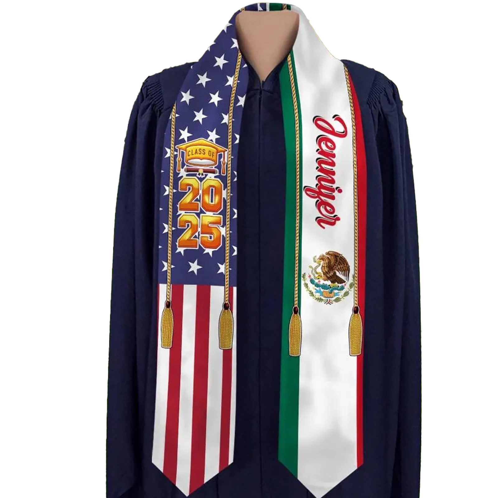 毕业绶带定制 国旗元素设计 学校定制.jpg