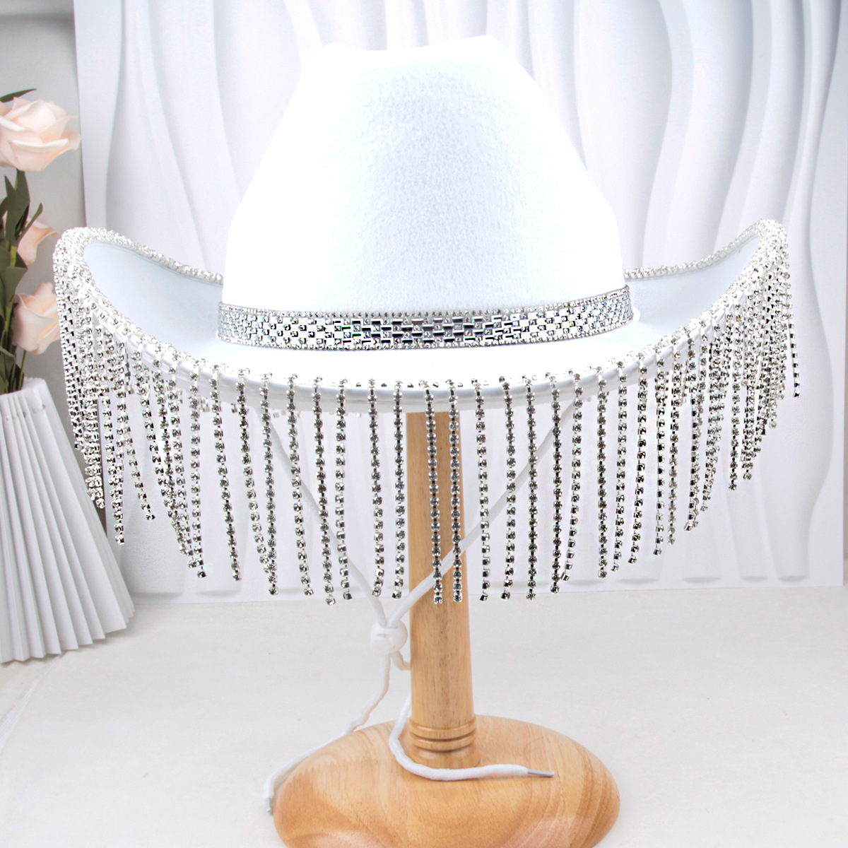 Sombrero de vaquero de fieltro – para bodas/fiestas temáticas, estilo western