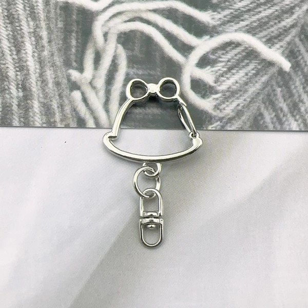 Bell buckle+eight characters [white nickel]