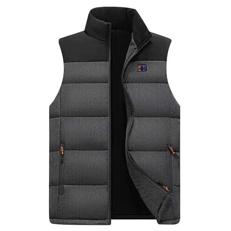 Зимний тёплый жилет с двухзонным управлением и 11 степенями нагрева, умный USB-заряжаемый тёплый жилет, повседневный хлопковый жилет
