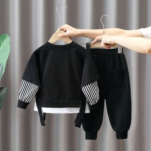 Boys' Spring and Autumn Set 2025 New Arrival Cute and Fashionable Children's Clothing Trendy Baby Spring Season Popular Style Sweatshirt