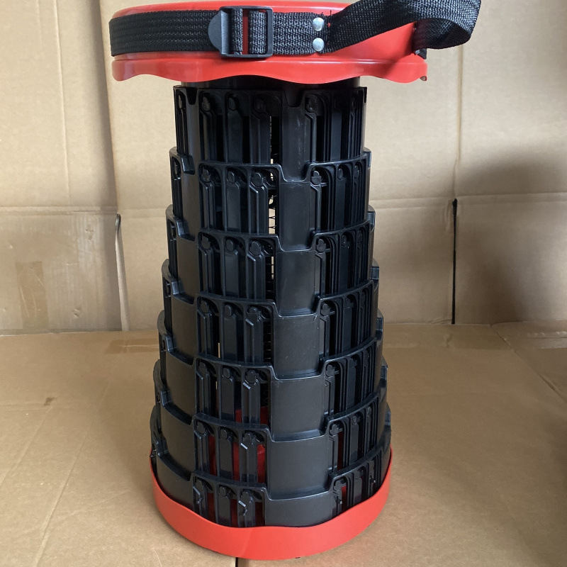 강력한 내하중을 갖춘 두꺼운 빨간색 텔레스코픽 스툴 400kg