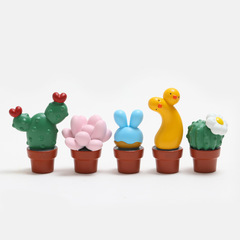 Potted plants are decorative items, flower pots are fridge magnet stickers, magnets, wholesale, cartoon cute creative resin DIY magnetic.