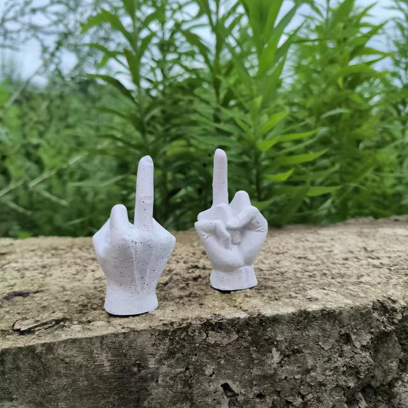 Ring Holder Middle Finger Interesting Middle Finger Model Funny Gift Home Desktop Decoration