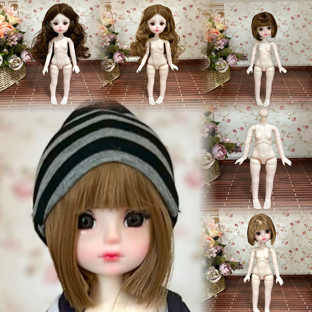 6-inch 30cm doll with a mechanical body, BJD doll, cross-border e-commerce source, doll accessories for girls.