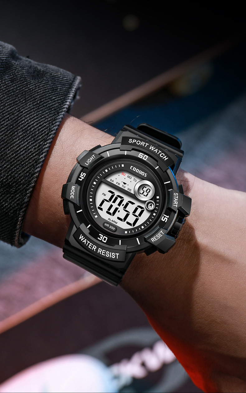 Coolbaoshi Watch Man Student Sport Vattentät Elektronisk Watch Luminous Herrklocka_voghion.com
